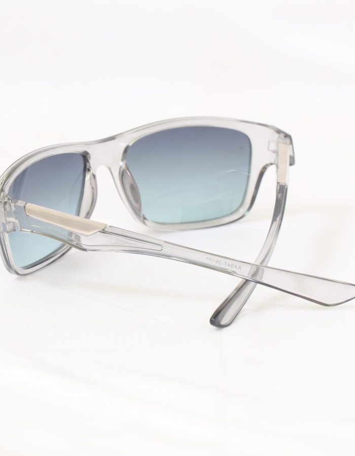Grey Transparent Square Sports Sunglasses